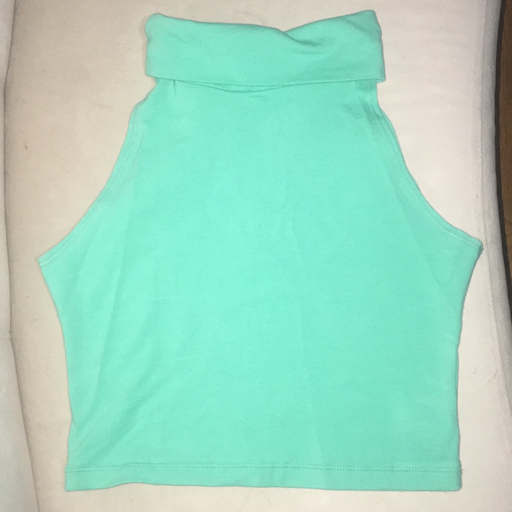 A.A. Aquablue Turtleneck Crop Top